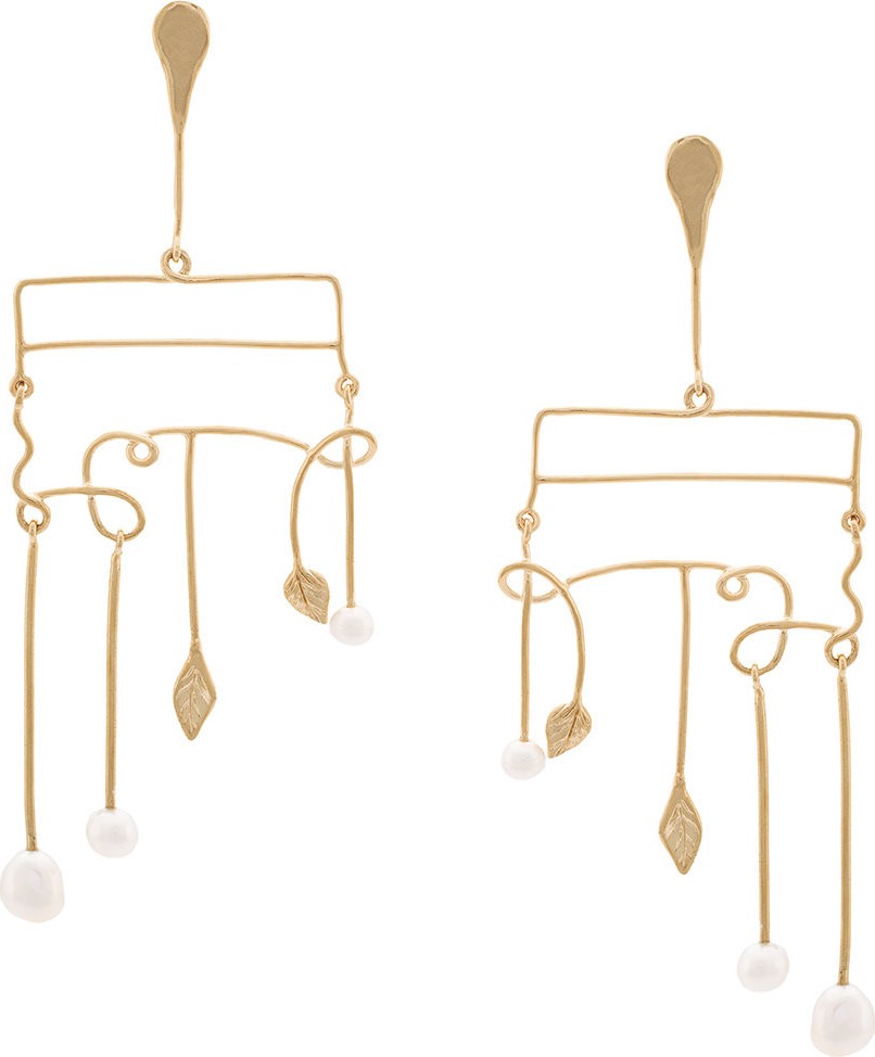 Aurelie Bidermann wired leaf earrings