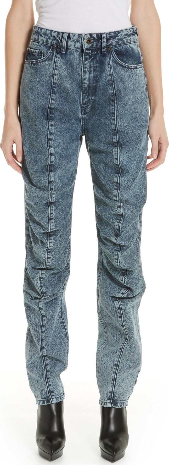 Y/Project Stonewash Ruffle Jeans
