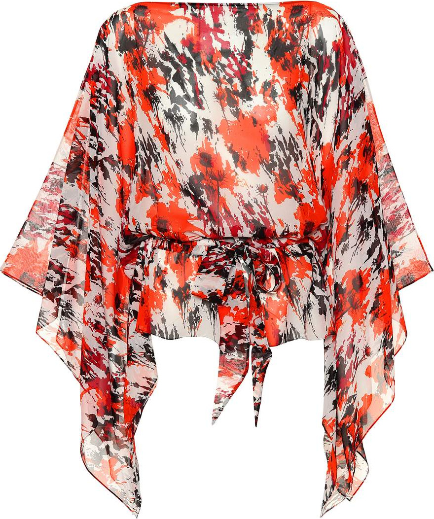 Roberto Cavalli Printed silk top
