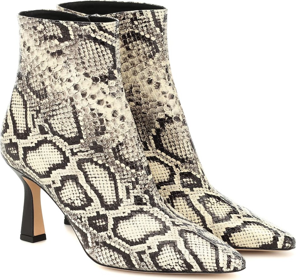 Wandler Exclusive to Mytheresa – Lina snake-effect leather ankle boots