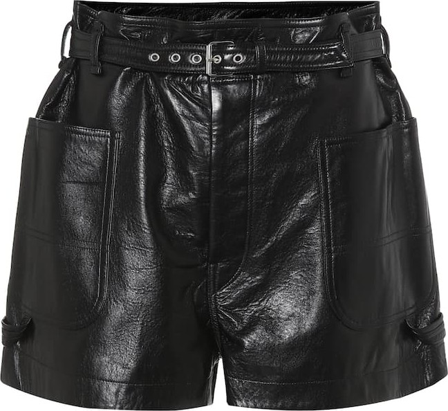 Isabel Marant Xike high-rise leather shorts