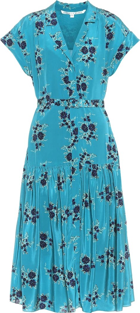 Veronica Beard Meagan floral silk dress