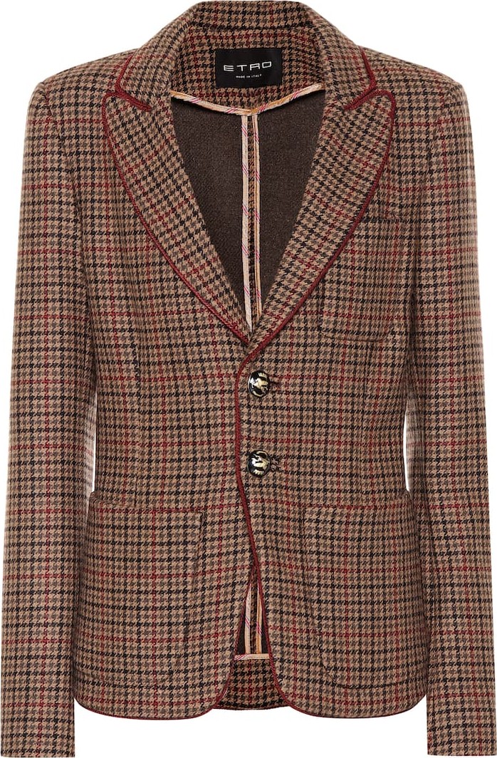 Etro Wool-blend checked blazer