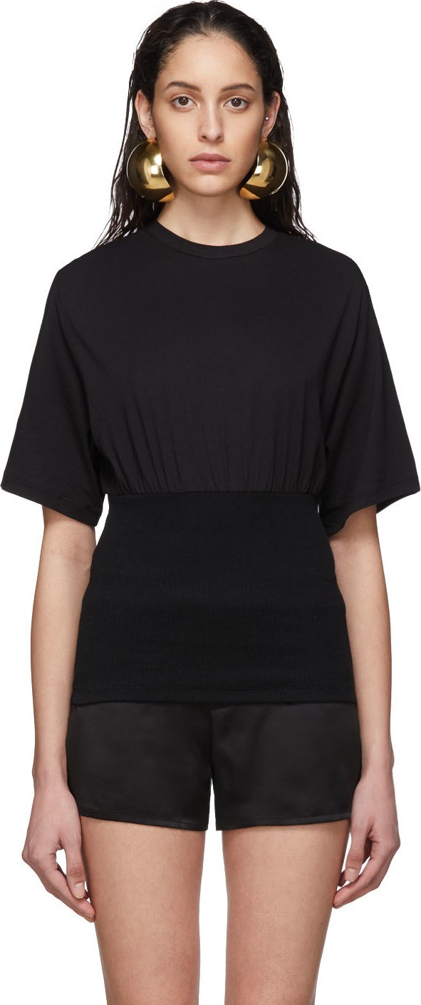 Haider Ackermann Black Division Seam T-Shirt