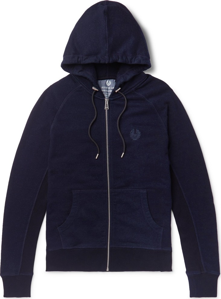 Belstaff Churchstow Loopback Cotton-Blend Jersey Zip-Up Hoodie