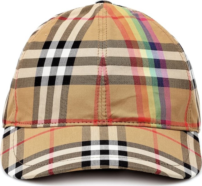 Burberry London England Rainbow Check cotton cap