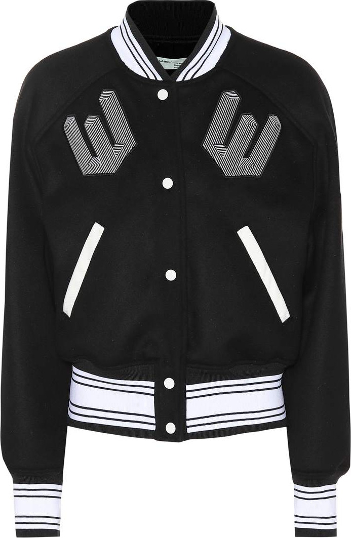 Off White Wool-blend varsity jacket