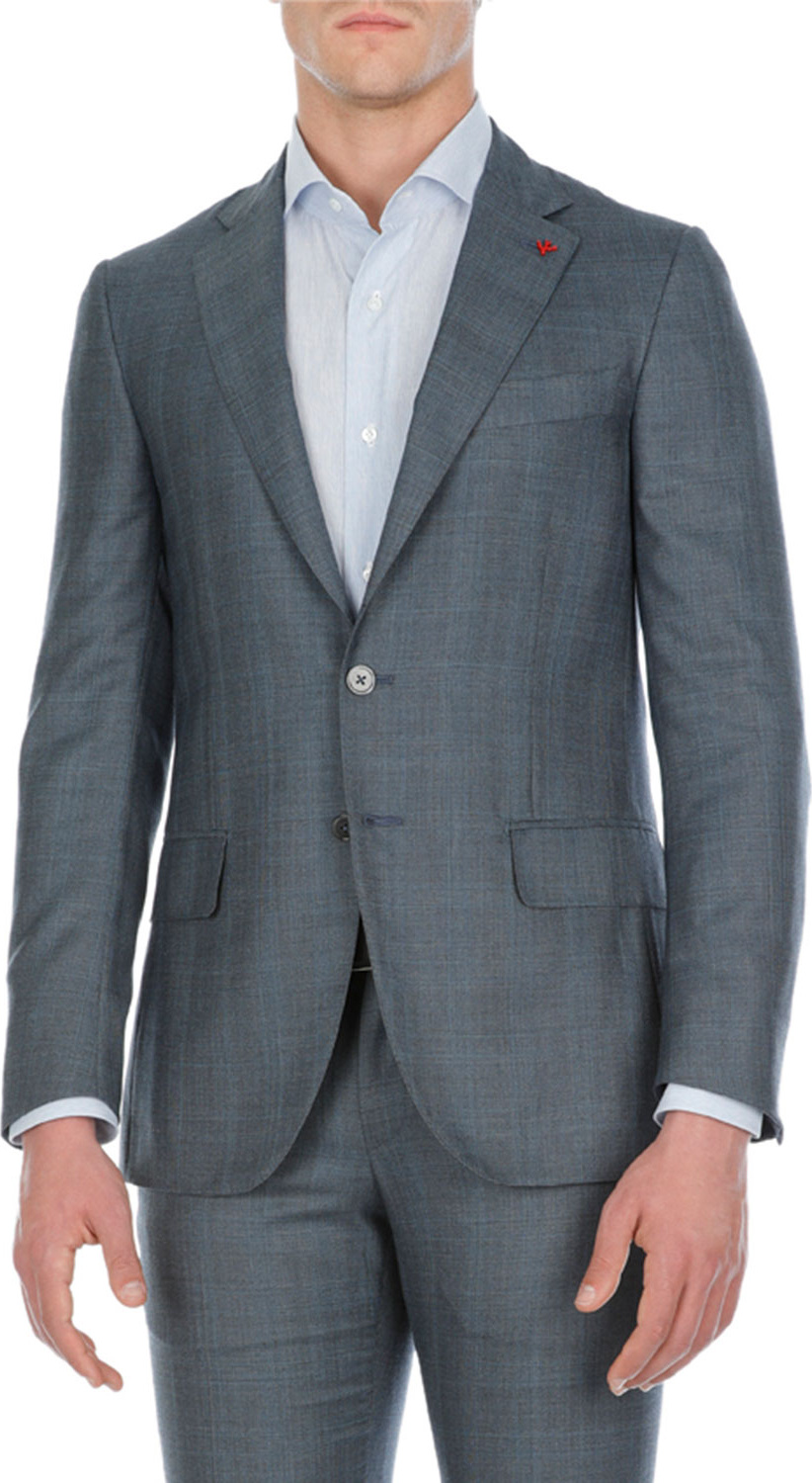 Isaia Textured Wool-Stretch Two-Piece Suit