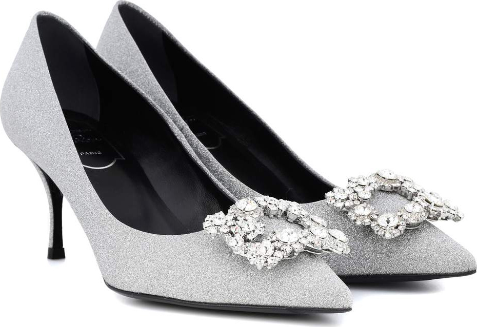Roger Vivier Flower Strass glitter pumps