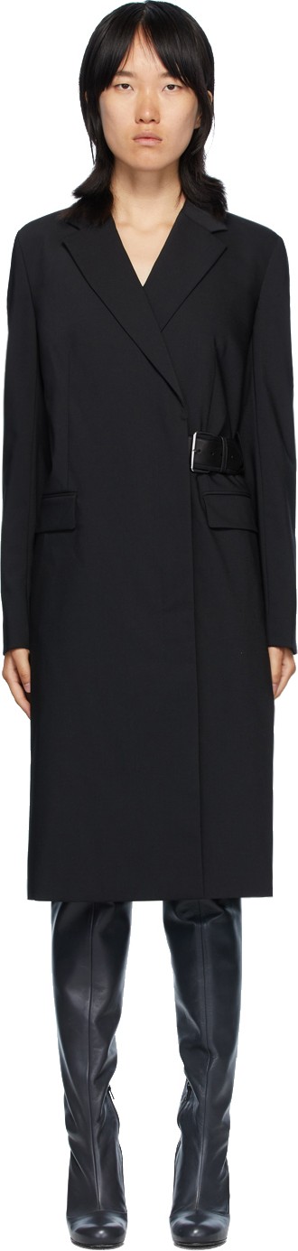 Helmut Lang Black Belted Coat
