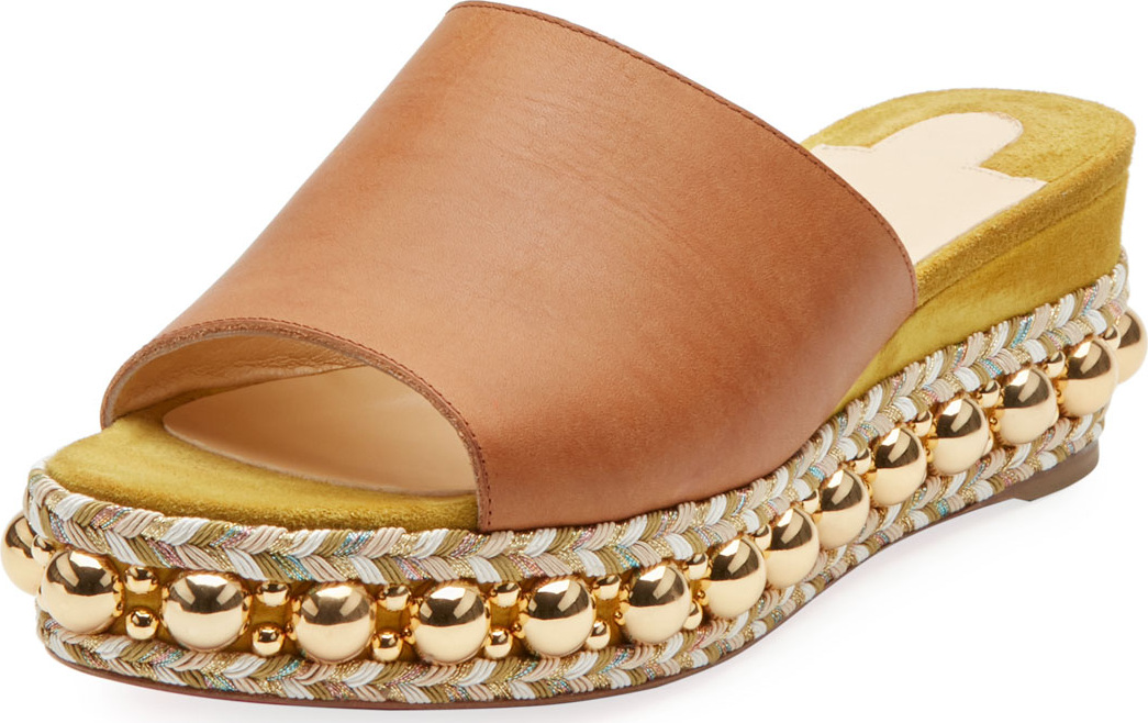 Christian Louboutin Janibass 60mm Platform Red Sole Slide Sandal Christian Louboutin Janibass 60mm Platform Red Sole Slide Sandal