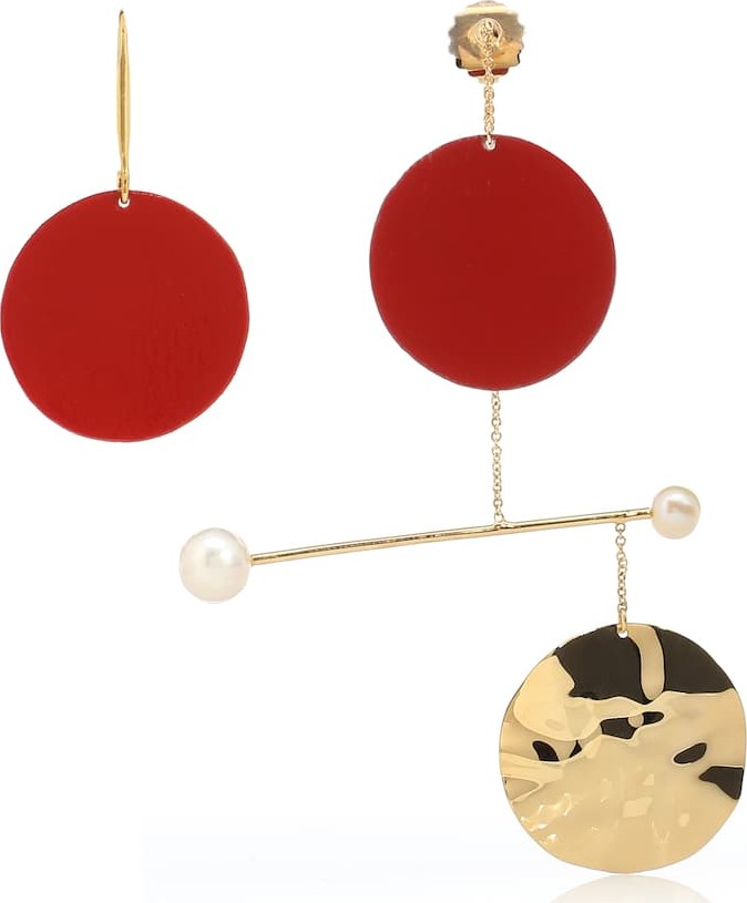 Anissa Kermiche x Rejina Pyo Mobile Rouge 18 karat gold-plated earrings