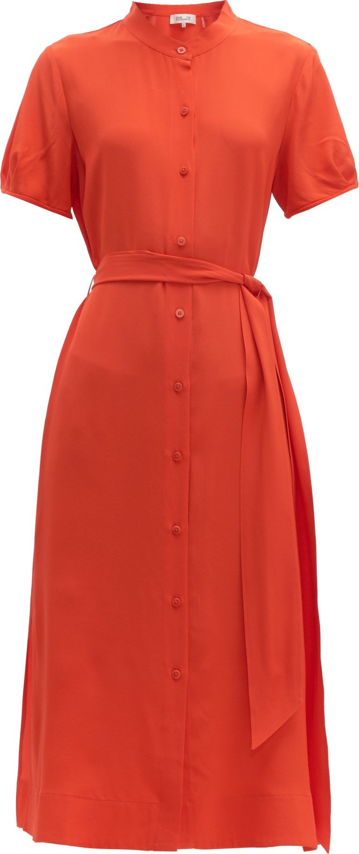 DIANE von FURSTENBERG Mia belted silk-crepe midi dress