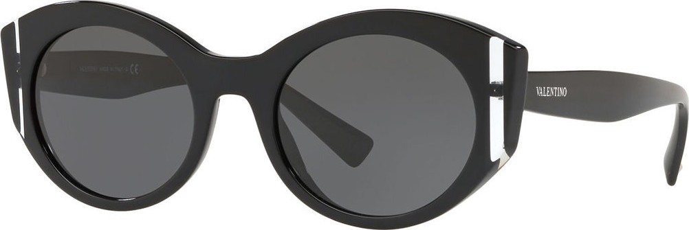 Valentino Two-Tone Acetate Oval Sunglasses