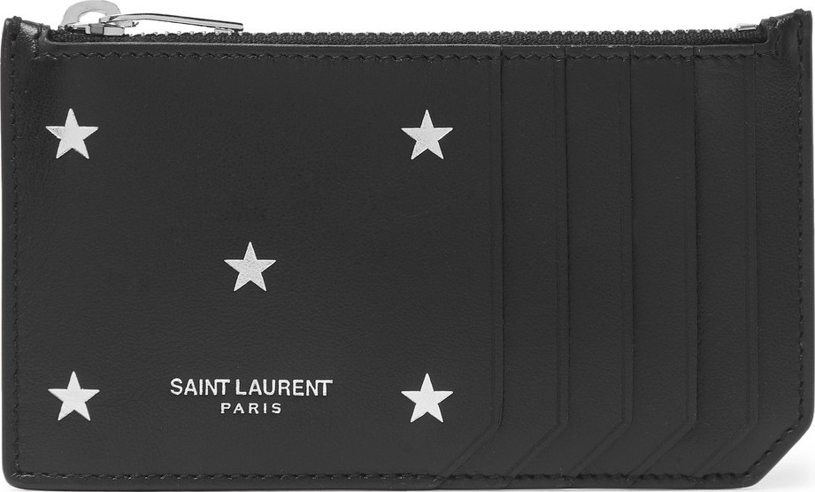 Saint Laurent Printed Leather Zipped Cardholder