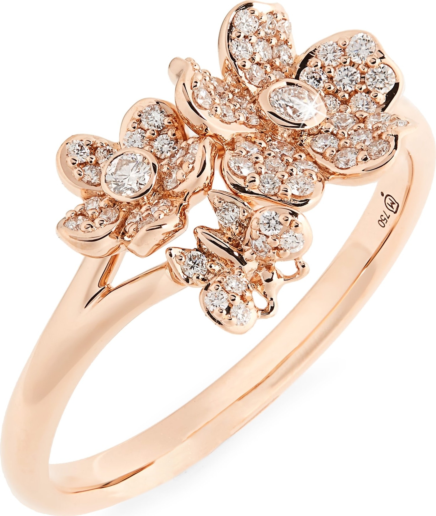 Mikimoto Diamond Flower Ring