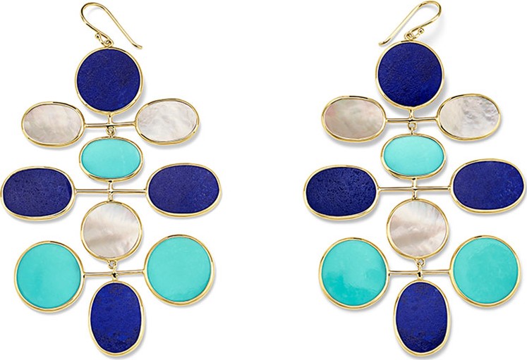 IPPOLITA 18k Polished Rock Candy Large Mobile Oval Earrings in Viareggio