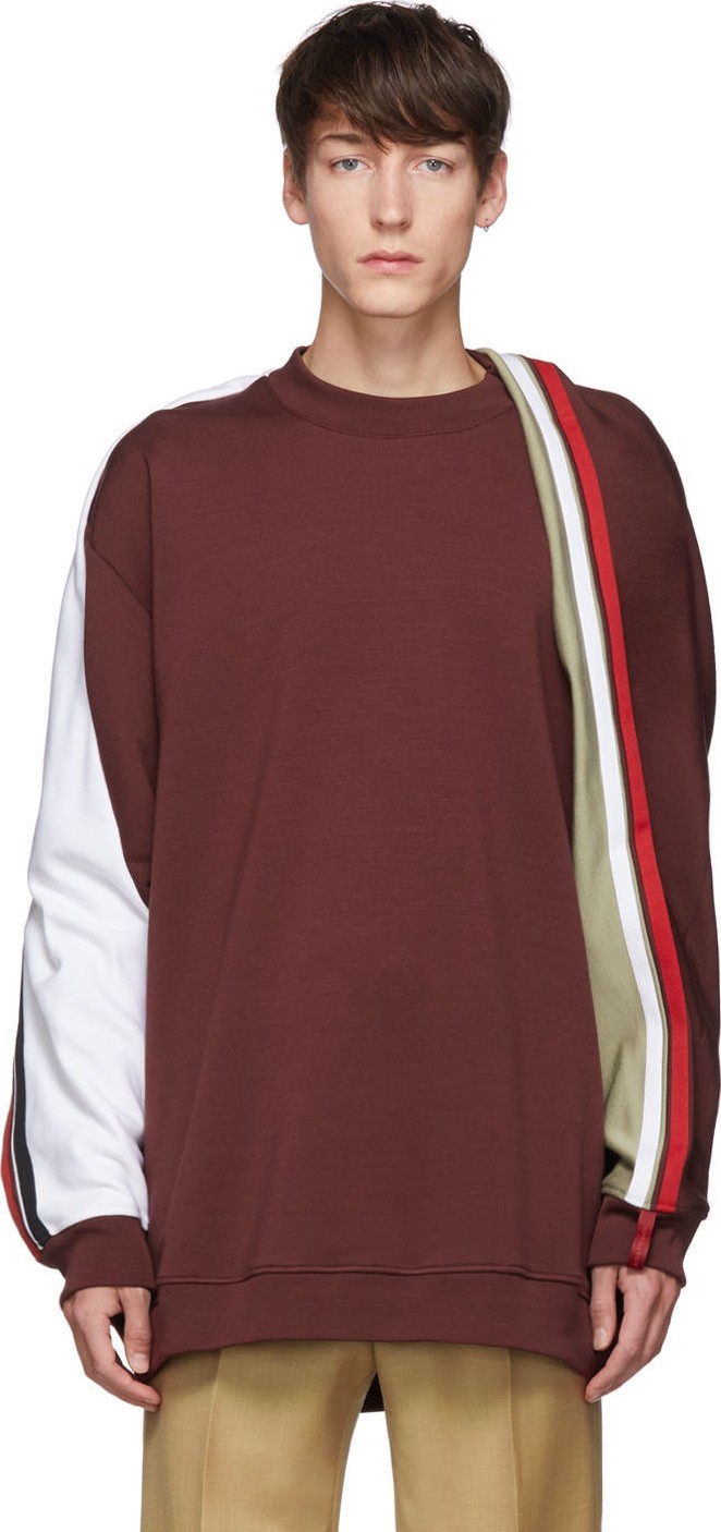 Y/Project Burgundy Winged Sweatshirt
