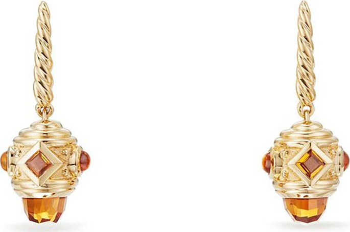 David Yurman 18k Renaissance Citrine Drop Earrings