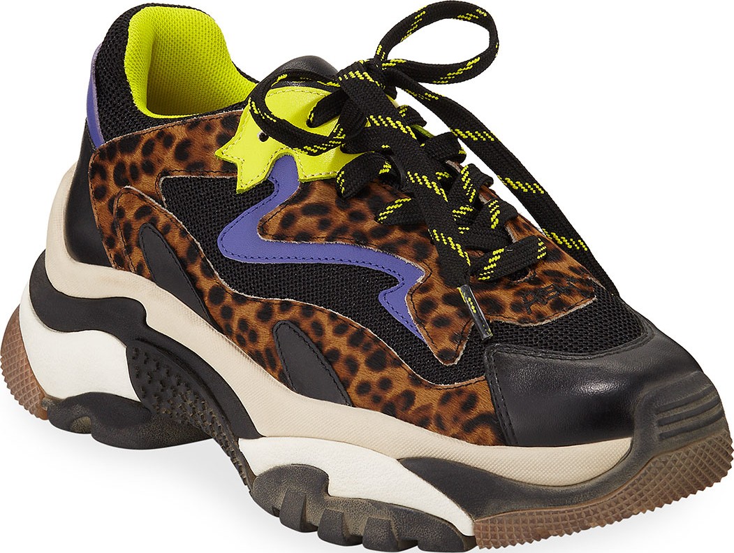 ASH Addict Colorblock Leopard Sneakers