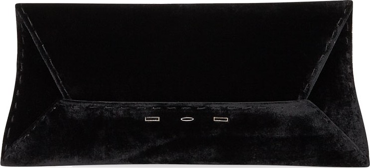 VBH Manila Stretch T Velvet Clutch Bag, Black