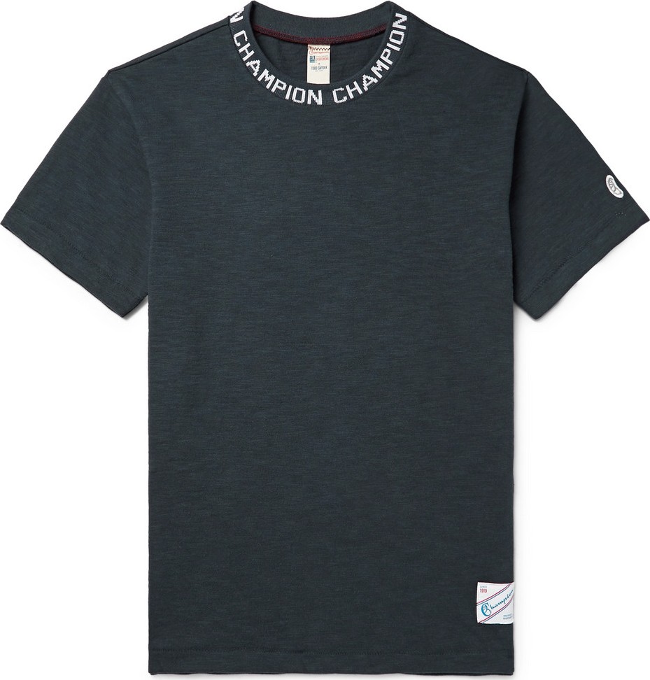 Todd Snyder + Champion Logo-Jacquard Slub Cotton-Jersey T-Shirt