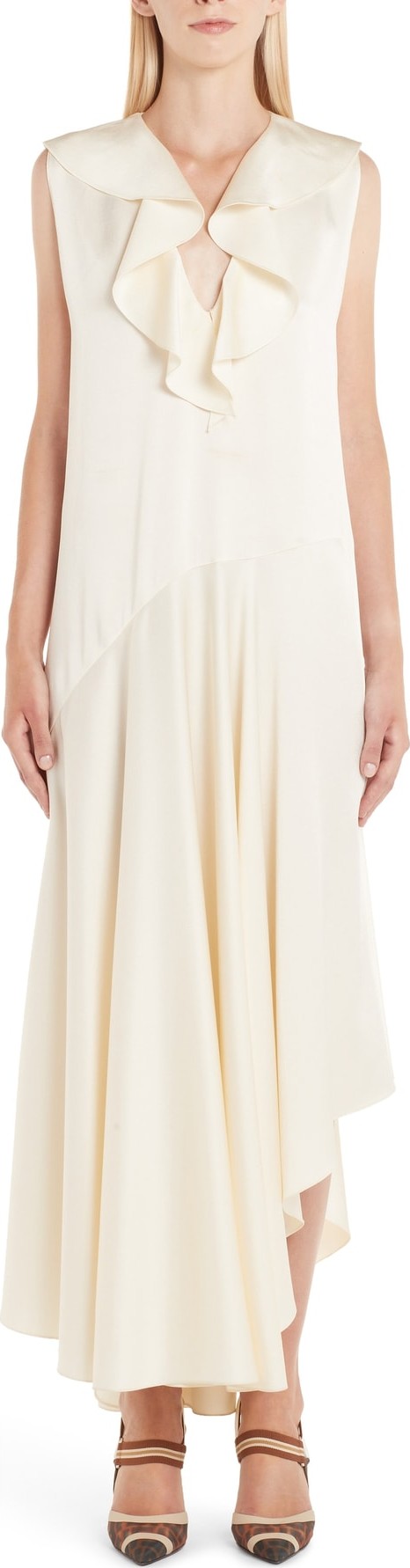 Fendi Ruffle Satin Dress