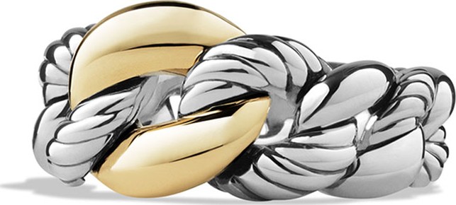 David Yurman Belmont Curb Link Ring with 18k Gold