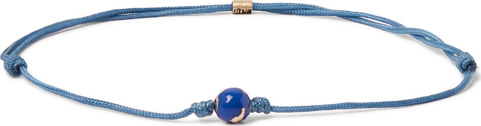 Luis Morais Cord, 14-Karat Gold and Enamel Bracelet