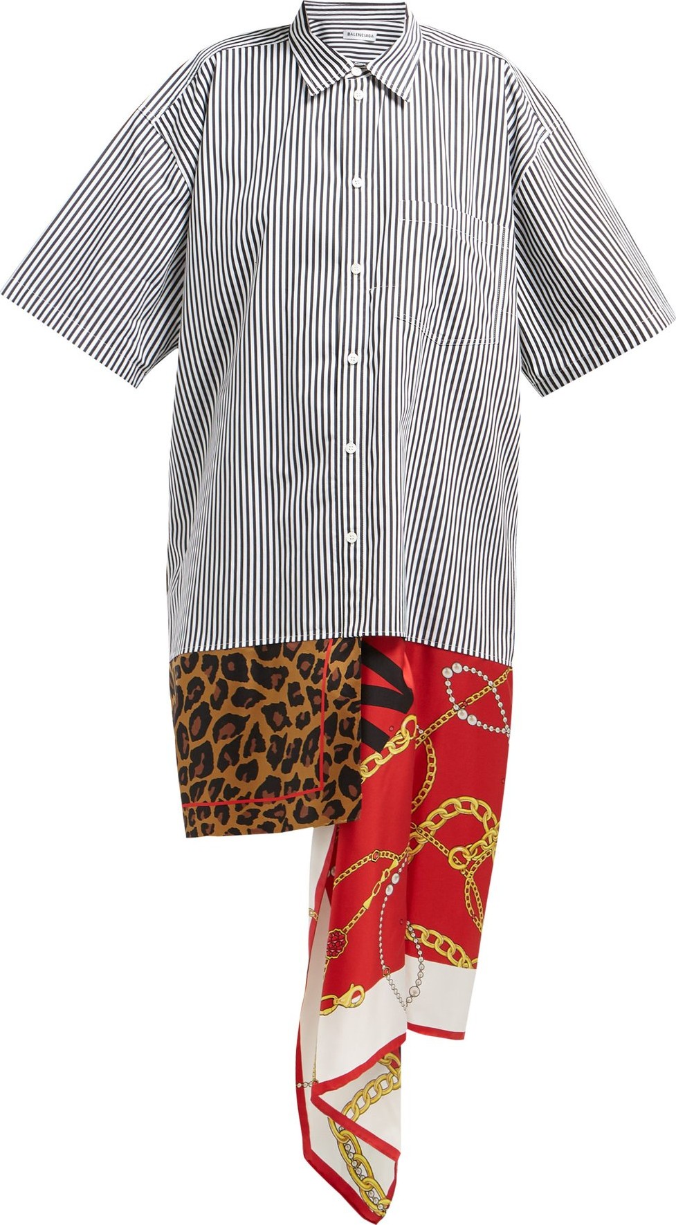 Balenciaga Striped oversize shirt dress