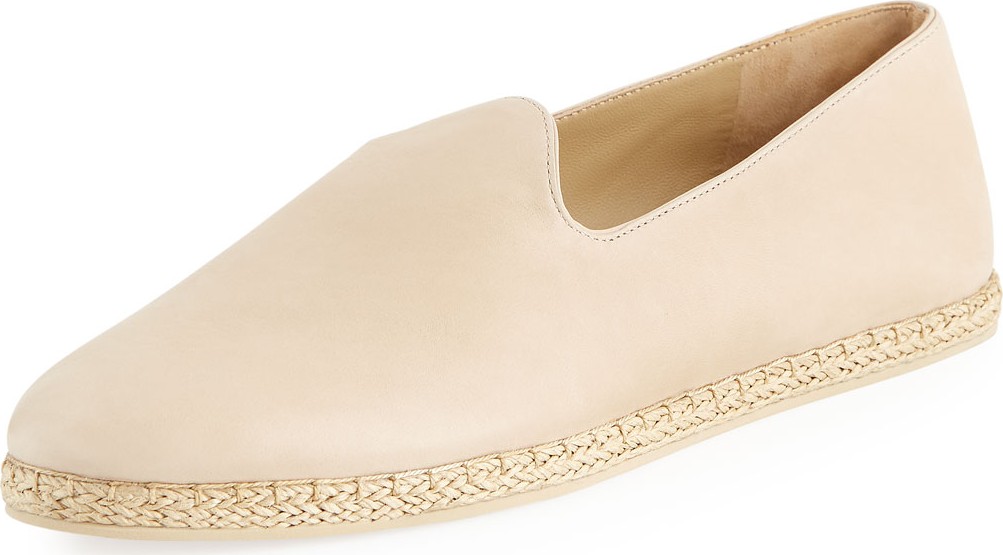Vince Malia Leather Flat Espadrille Loafers