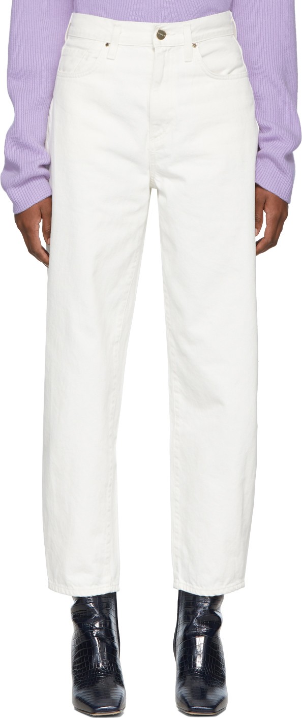 GOLDSIGN White 'The Curved' Jeans