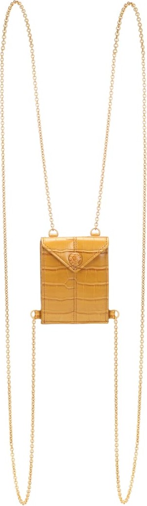 Nanushka Tove Mini faux leather chain wallet