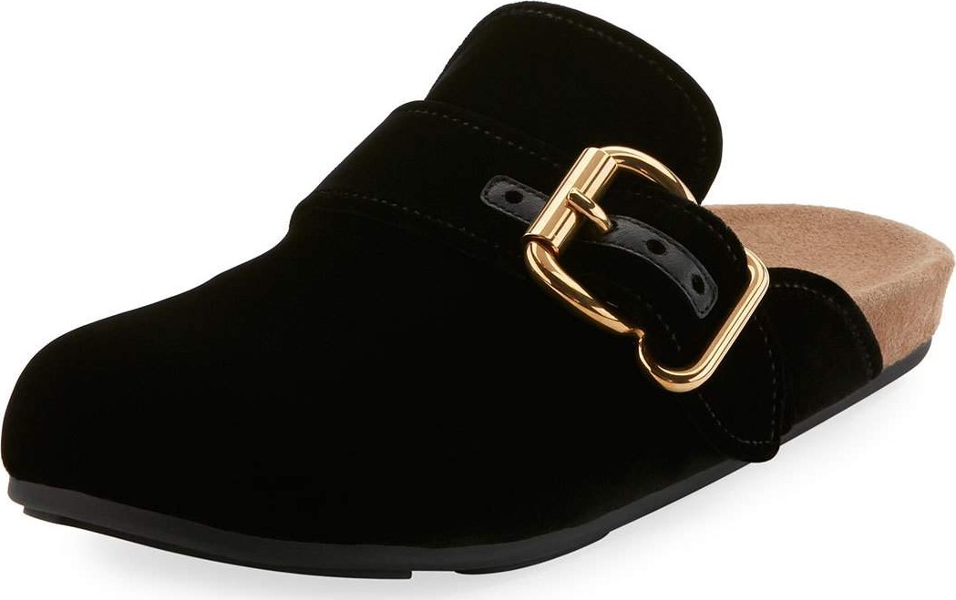 Prada Velvet Clog Mule Flat