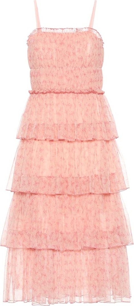 Jonathan Simkhai Harlyn floral tulle midi dress