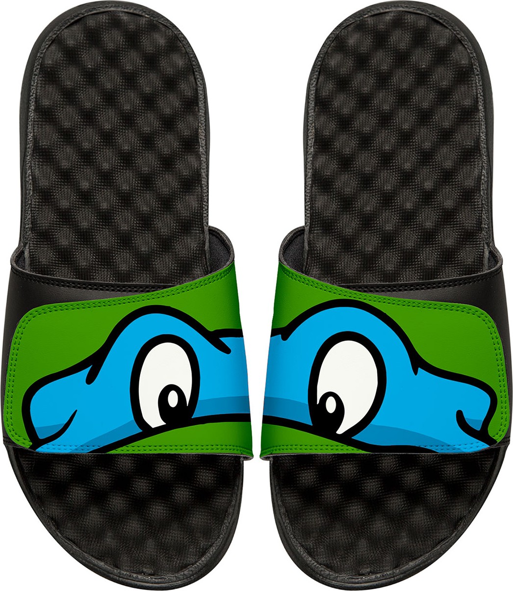 ISlide Men's Teenage Mutant Ninja Turtles Leonardo Slide Sandals, Black