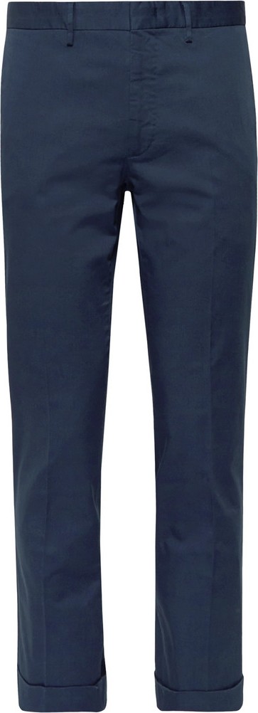 Incotex Cropped Slim-Fit Stretch-Cotton Gabardine Trousers