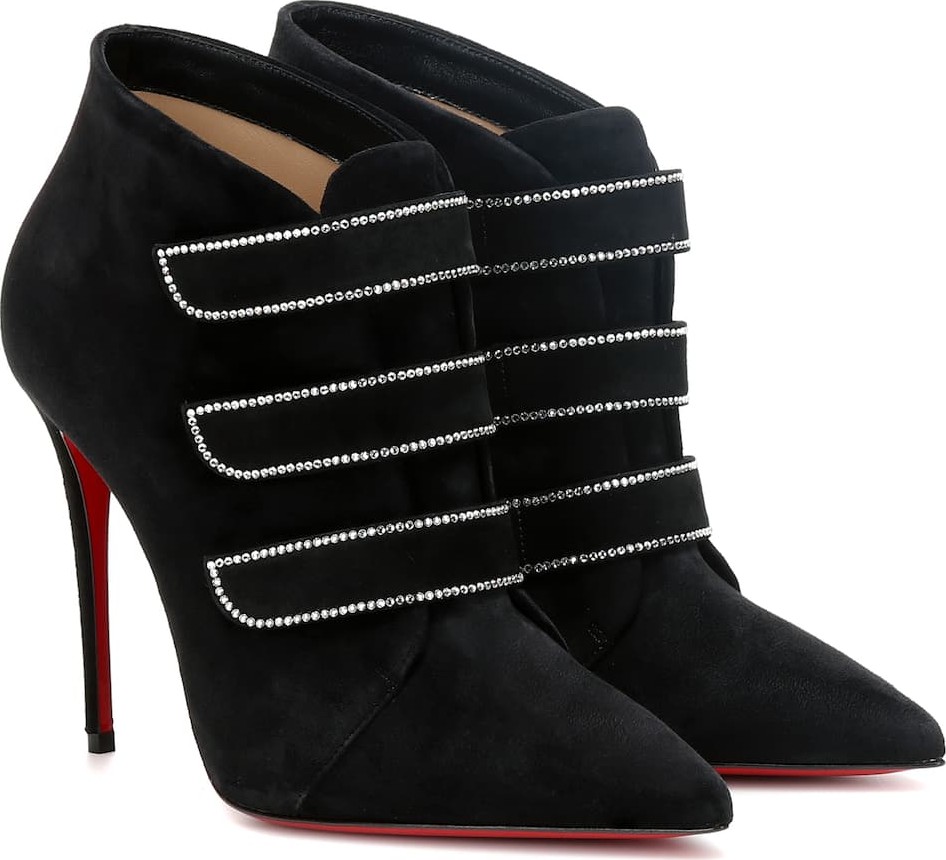 Christian Louboutin Triniboot 100 suede ankle boots