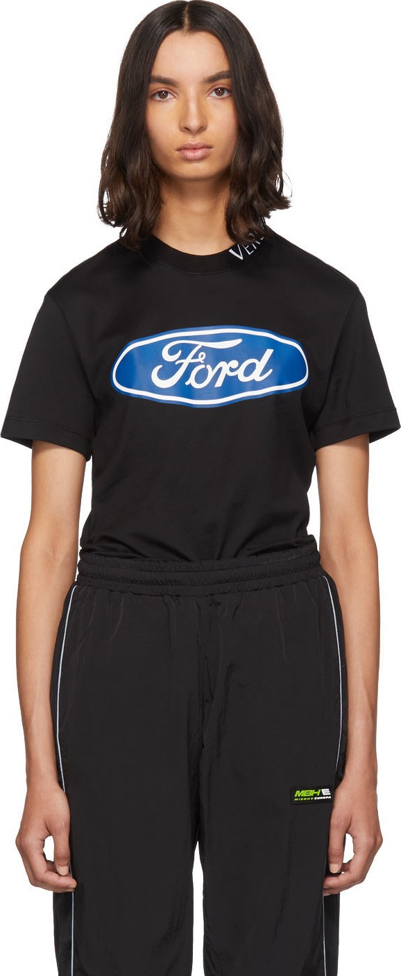 Versace Black Limited Edition Ford Edition Logo T-Shirt