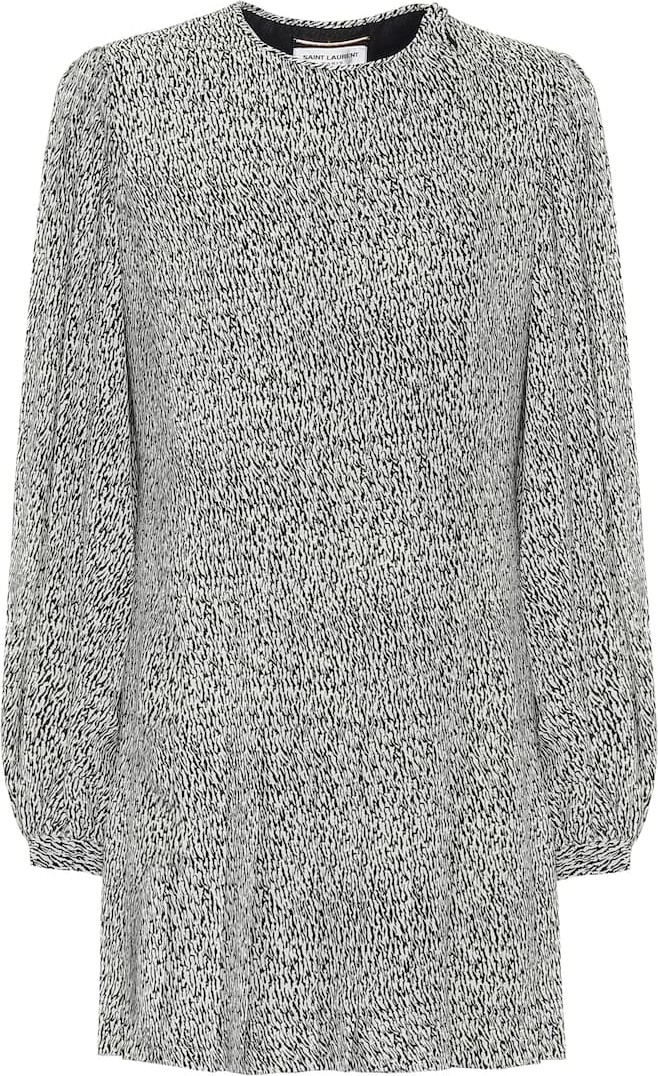 Saint Laurent Printed crêpe dress