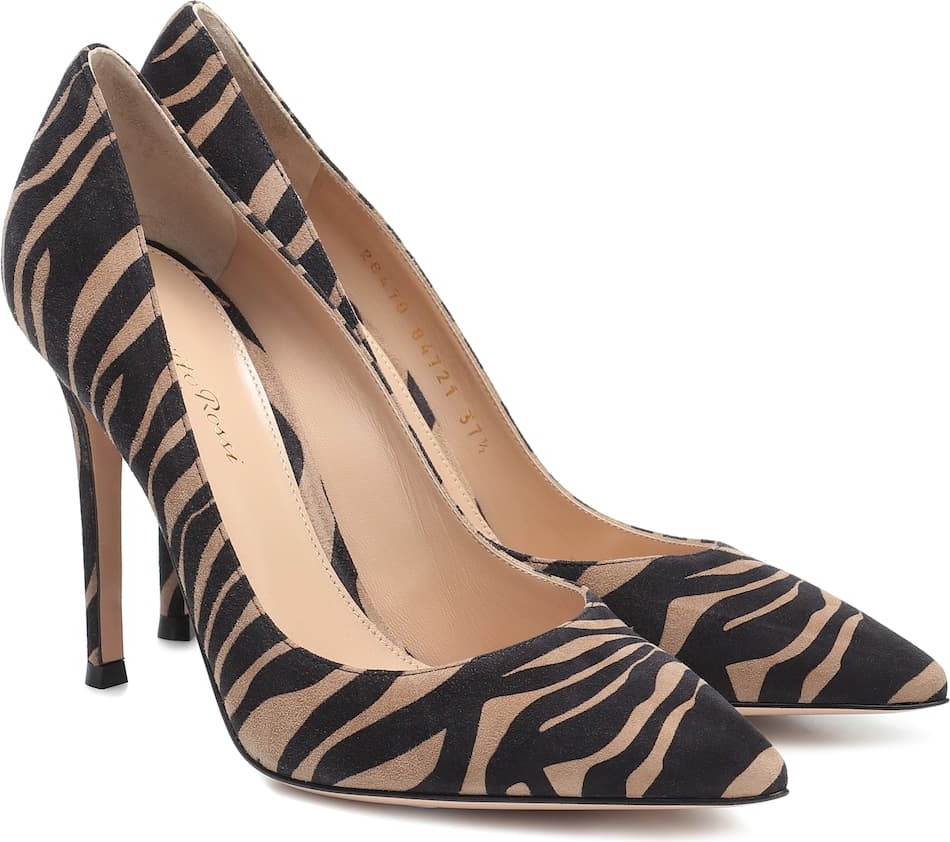 Gianvito Rossi Gianvito 105 printed suede pumps