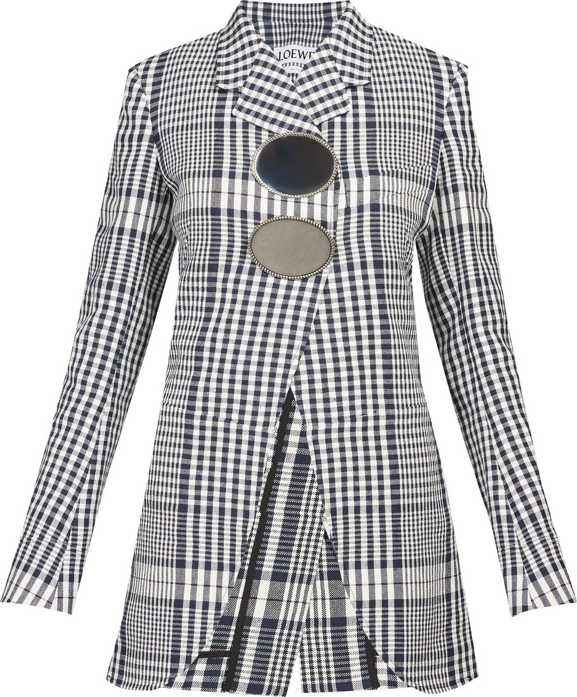 LOEWE Oversized-button checked tailored coat
