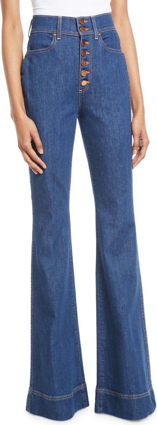 Alice + Olivia Beautiful High-Rise Wide-Leg Jeans Alice + Olivia Beautiful High-Rise Wide-Leg Jeans