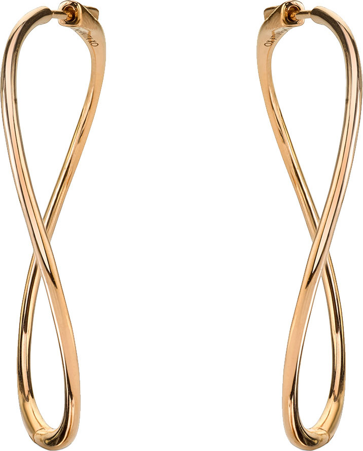 Anita Ko 18k Rose Gold Twisted Hoop Earrings
