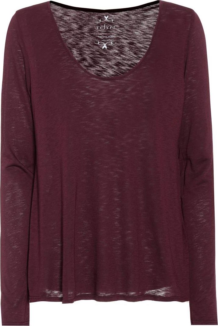 Velvet By Graham & Spencer Nadia cotton-blend top