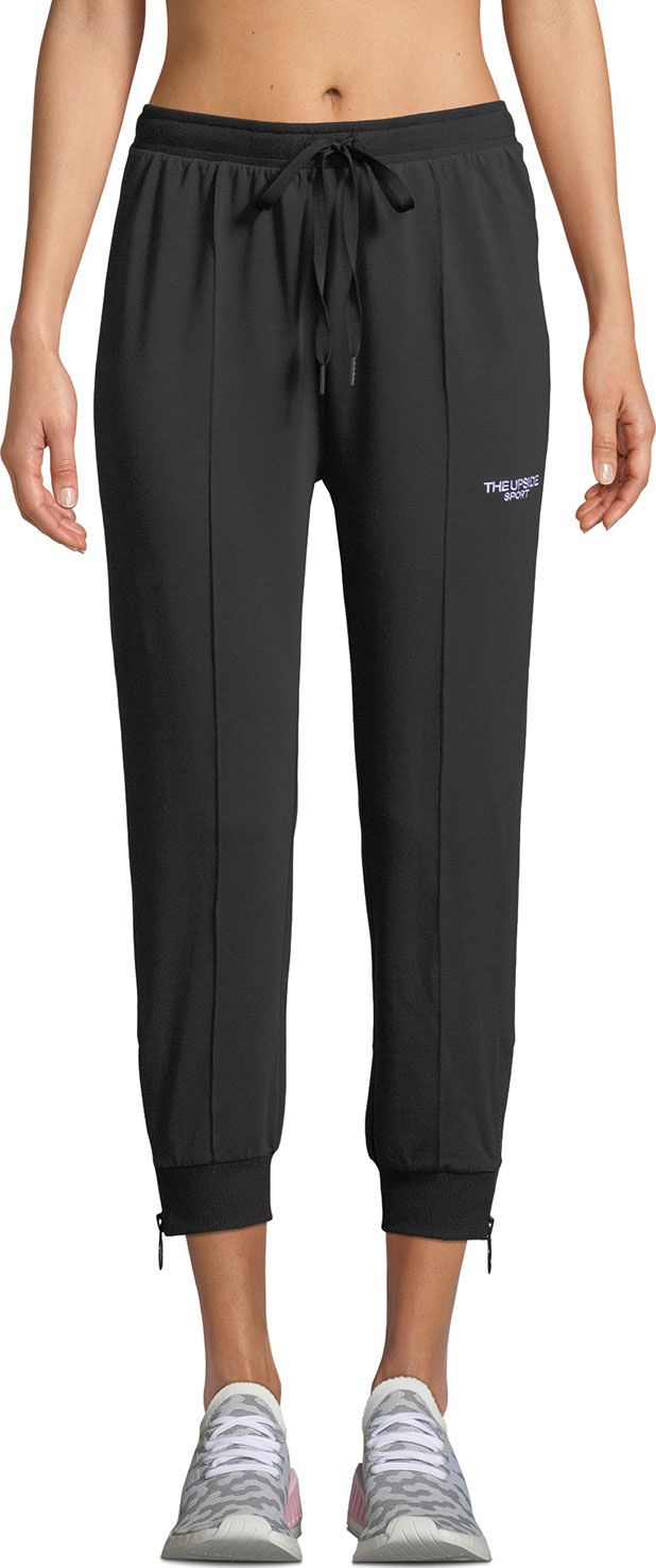 The Upside Black On Black Fleece Track Pants