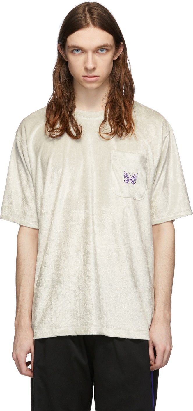 Needles Off-White Velour T-Shirt