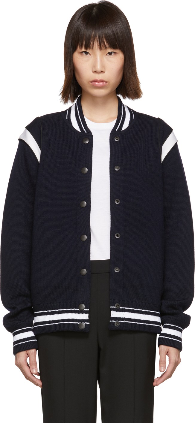 Givenchy Navy Wool Bomber