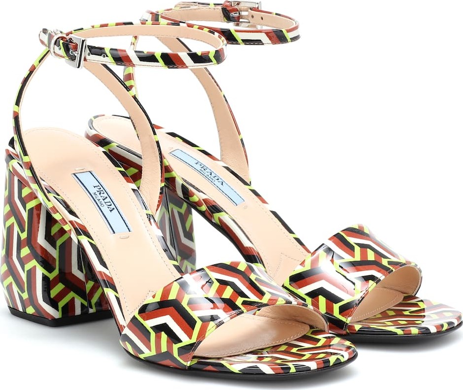 Prada Printed leather sandals
