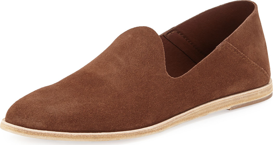 Pedro Garcia Yoshi Suede Slip-On Loafer, Chocolate